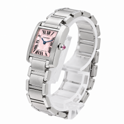 Cartier Tank Française Small W51027Q4 MOP Pink Dial Watch